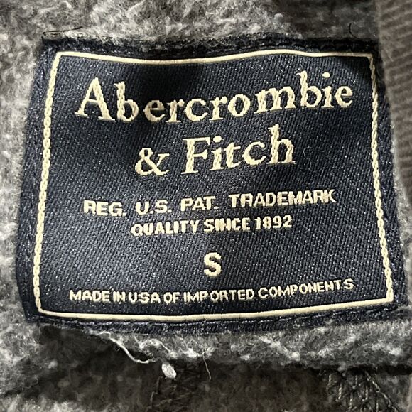 Abercrombie & Fitch X Made In America 2018 Merch Hoodie Sweatshirt USA Gray Sz S - Picture 11 of 12